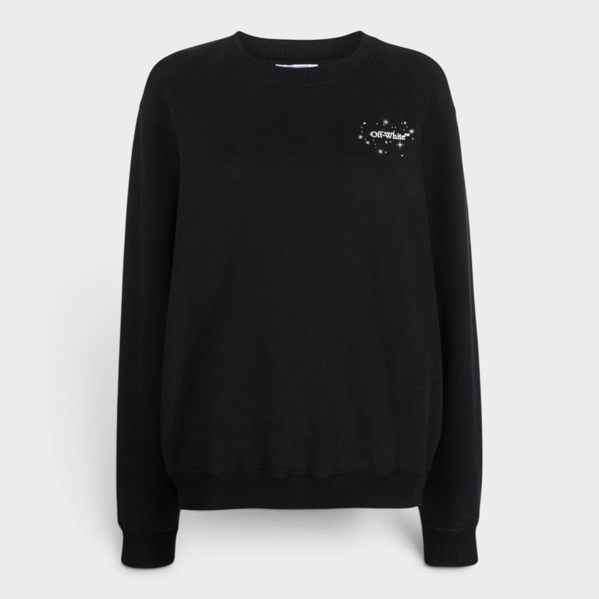 Bling Stars Arrow Regular Crewneck Black