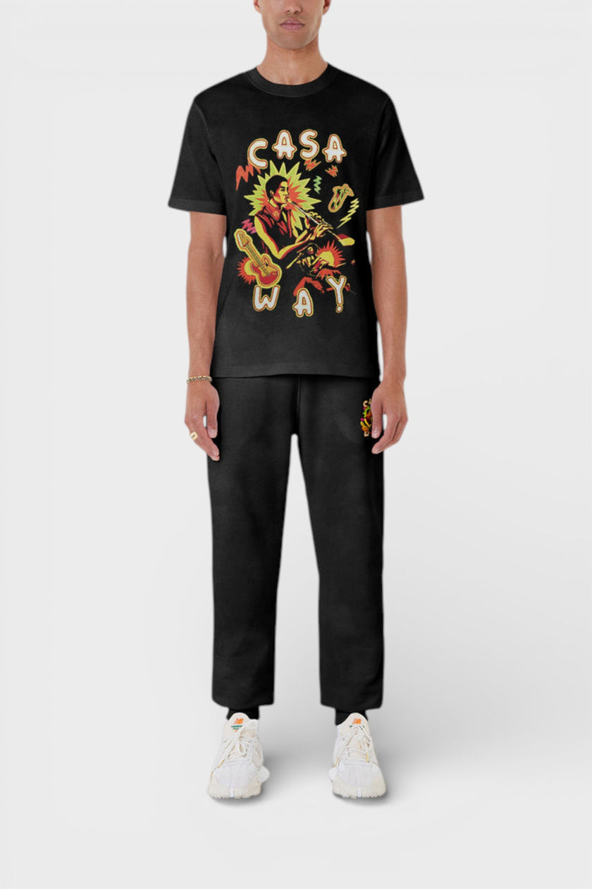 Printed T-Shirt Music For The People Faded Black