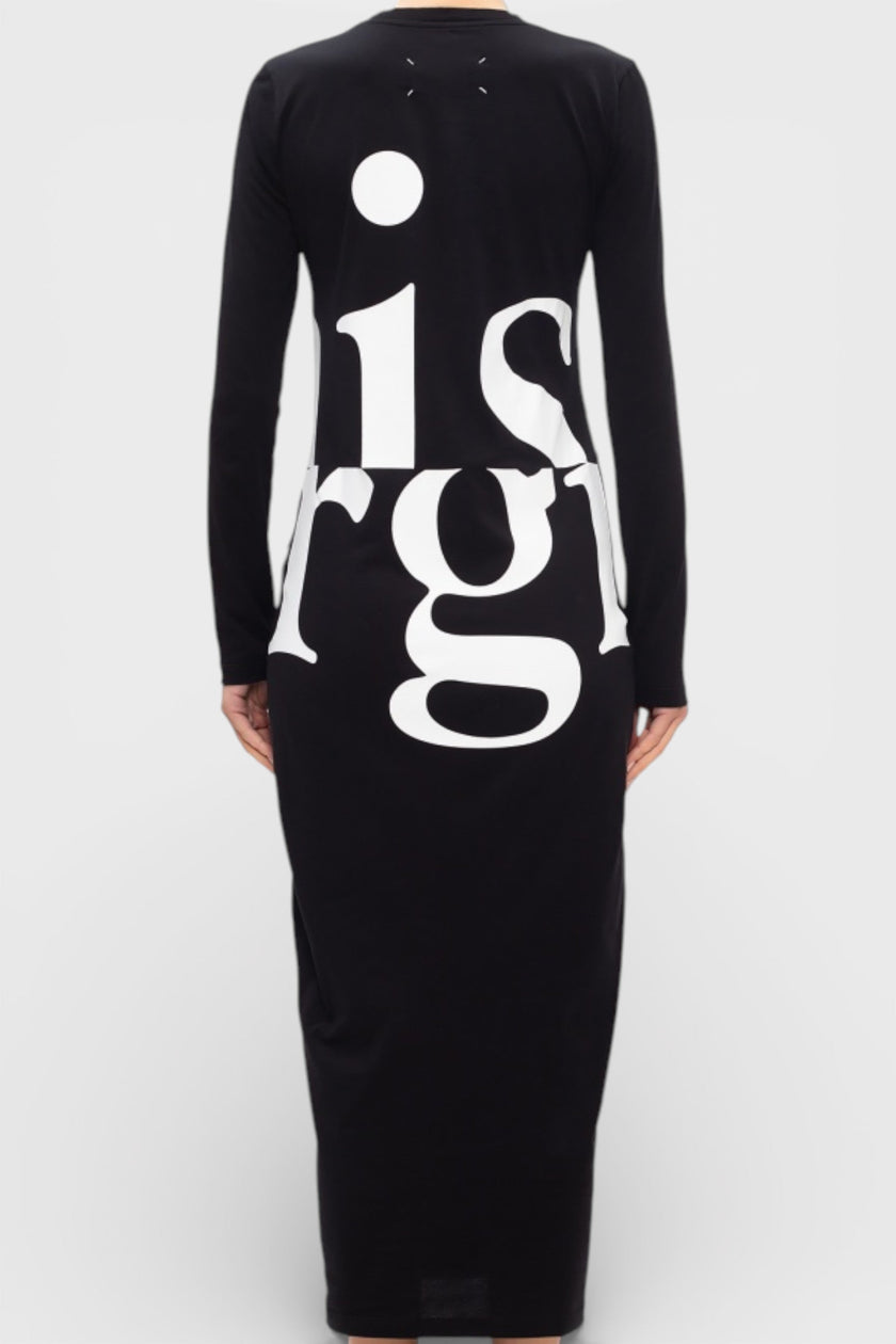 Maison Margiela MM1 Printed Dress Black