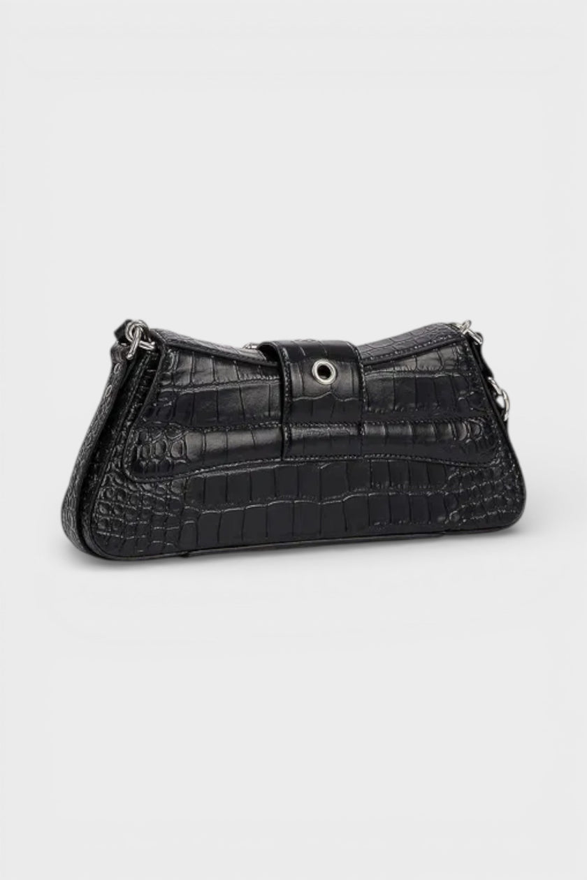 Lindsay Leather Shoulder Bag Black
