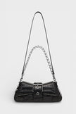Lindsay Leather Shoulder Bag Black