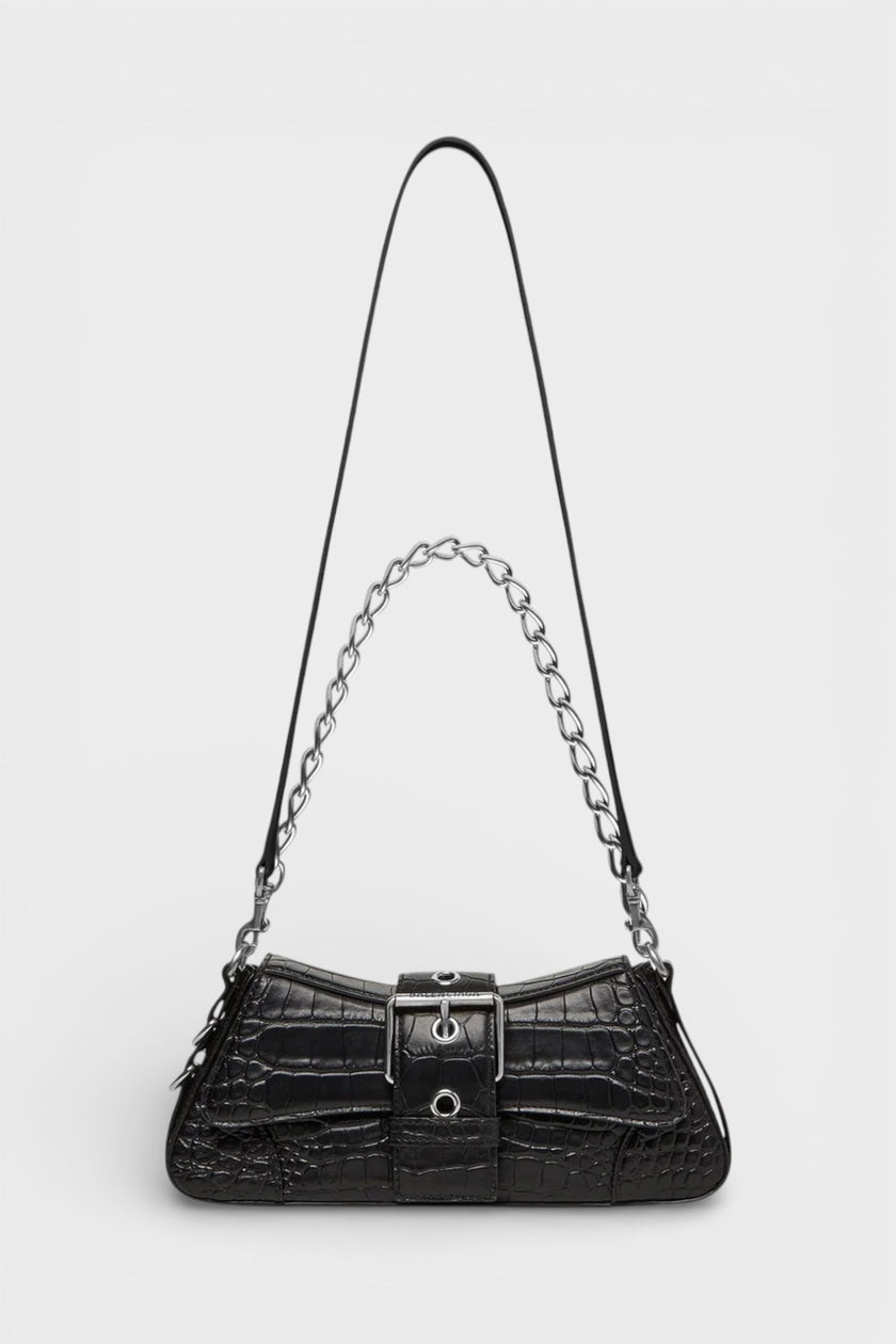 Lindsay Leather Shoulder Bag Black