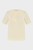 Paisley Print Logo T Shirt Candle Beige