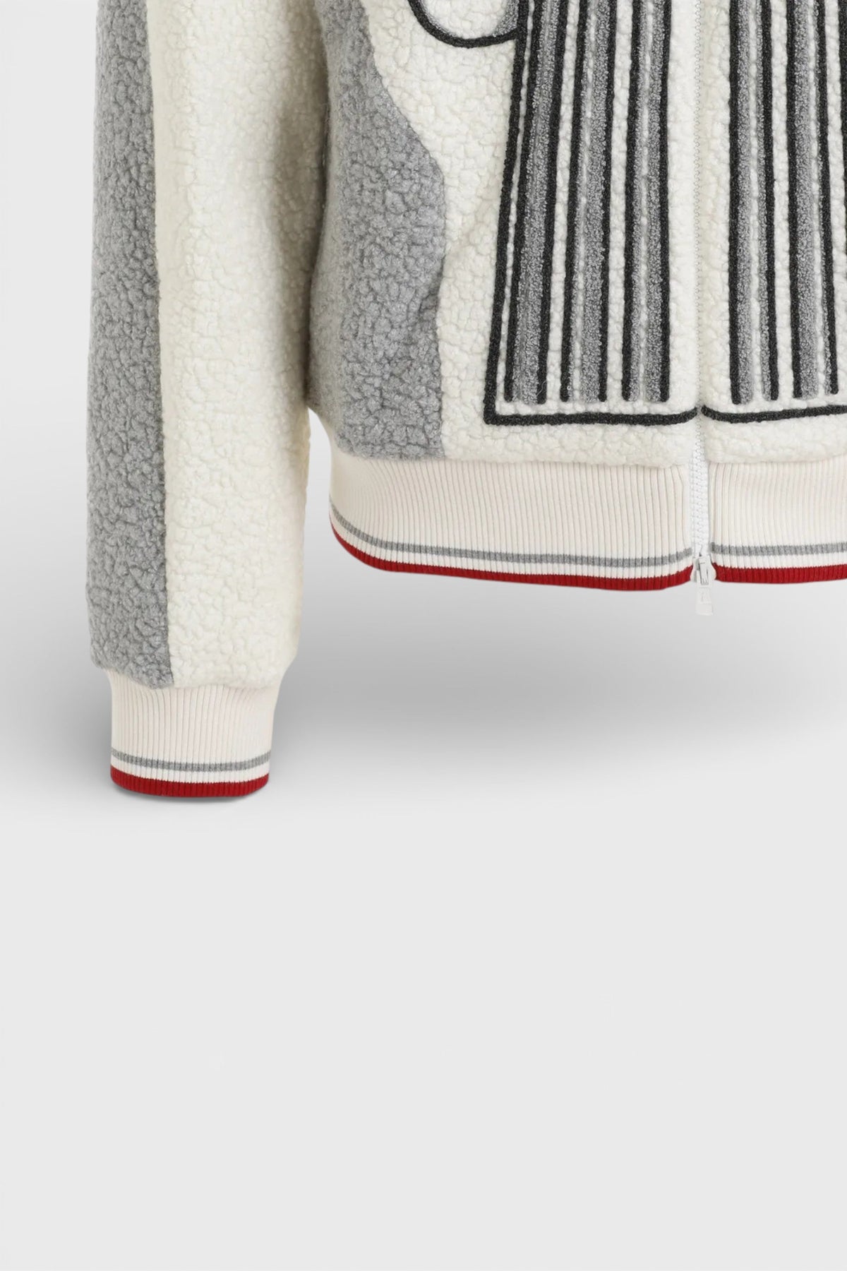 Embroidered Cashmere Terry Jacket White Column