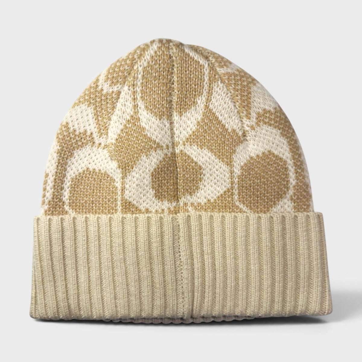Signature Jumbo Beanie Camel Beige