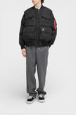 Alpha Industries Men's Multi Pocket Flight Jacket Black