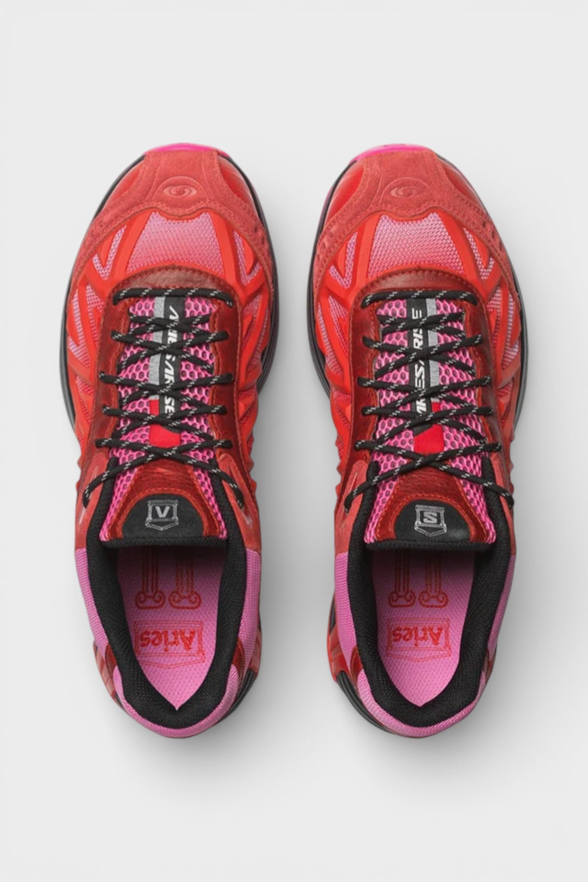 Salomon x Aries XT Whisper Fiery Red Fuchsia Pink Black