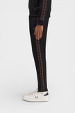 Fred Perry Contrast Taped Track Pants Black Brown