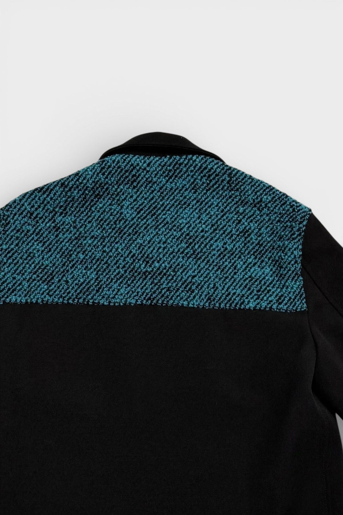 Medussa Logo Blouson Canvas Jacket Black Blue