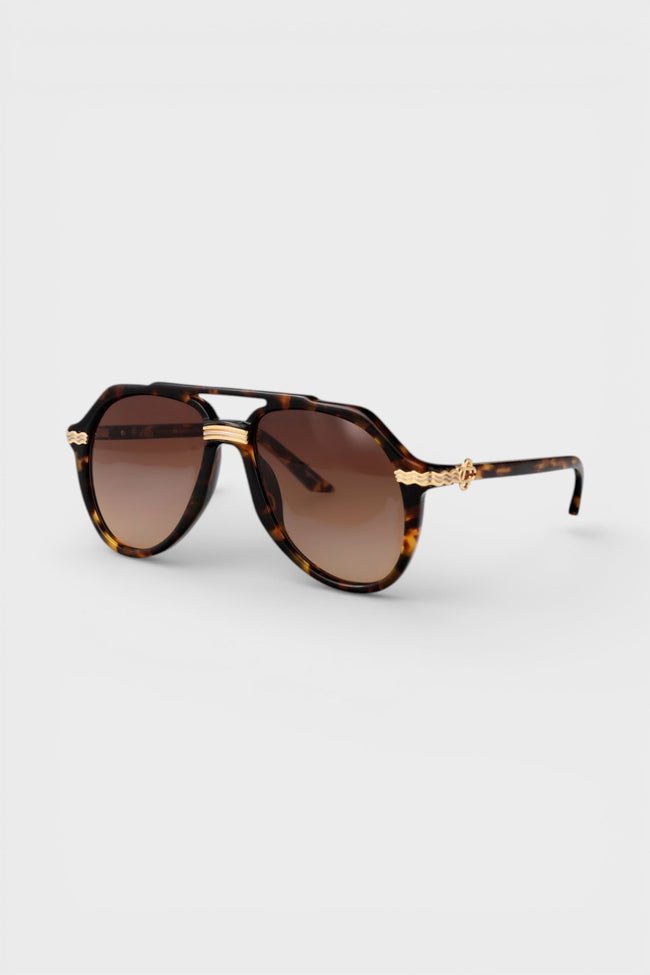Casablanca Rajio Sunglasses Gold Brown