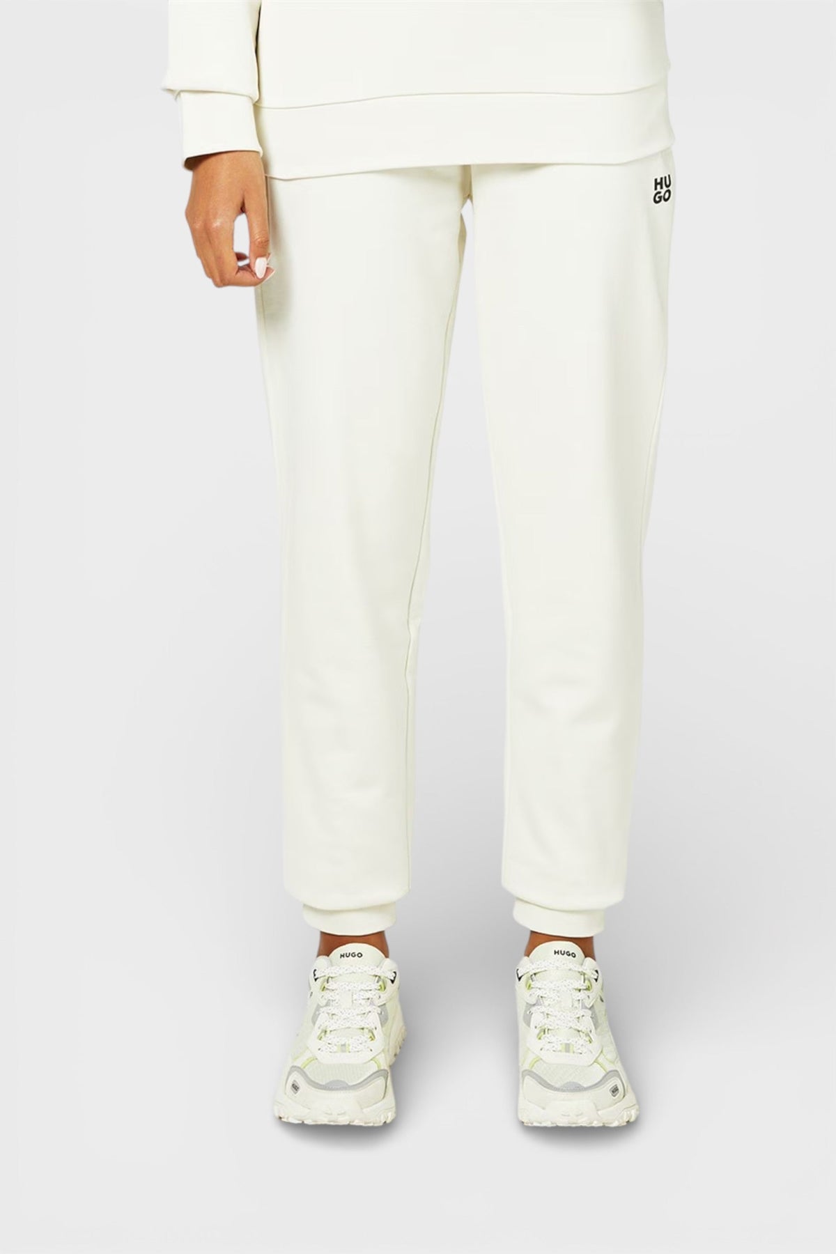 Hugo Nelfinia Stack Logo Joggers Off White