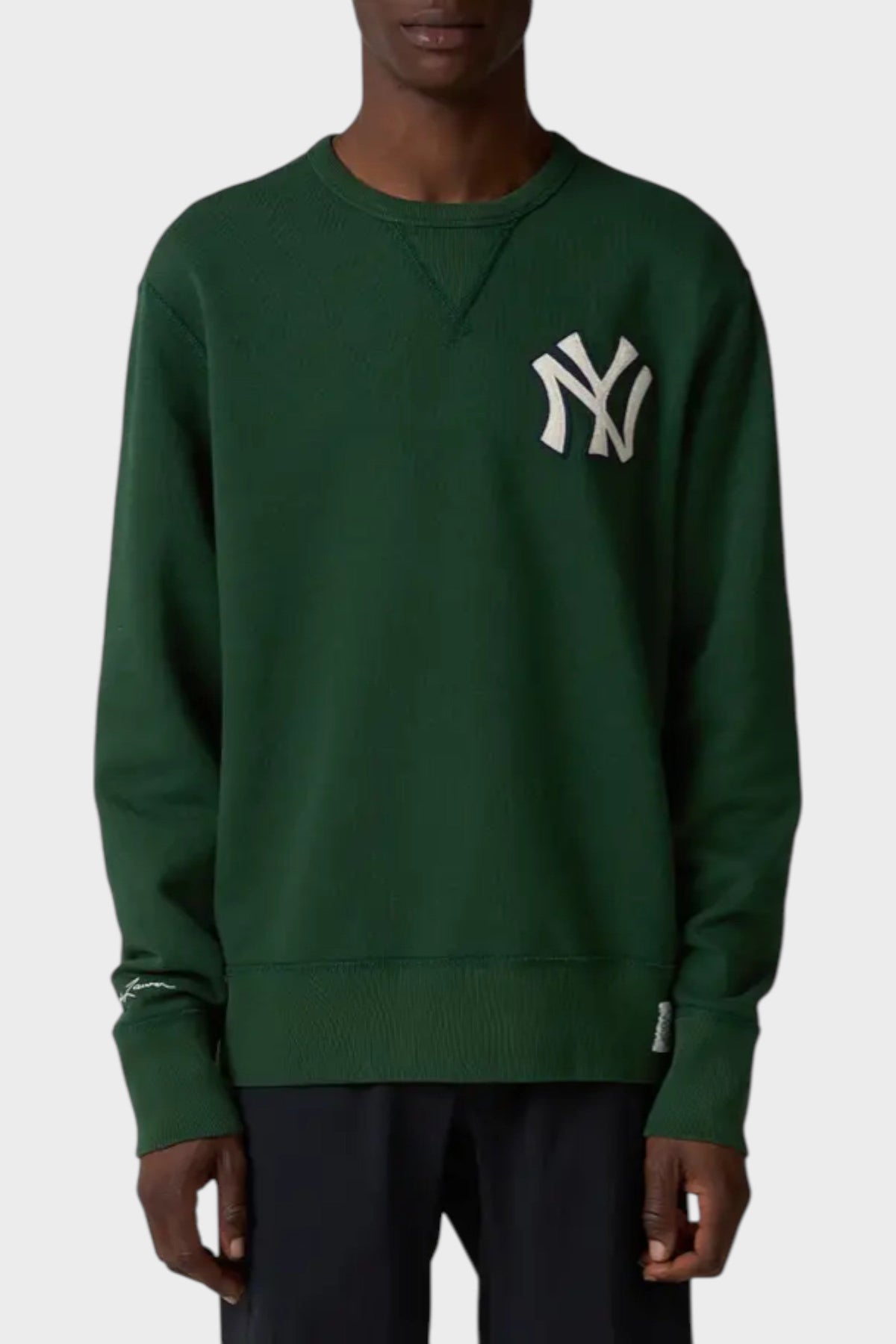 Vintage Fleece Crewneck x Yankees Dark Green