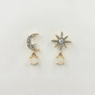 Andromeda Moon and Star Mismatch Earrings