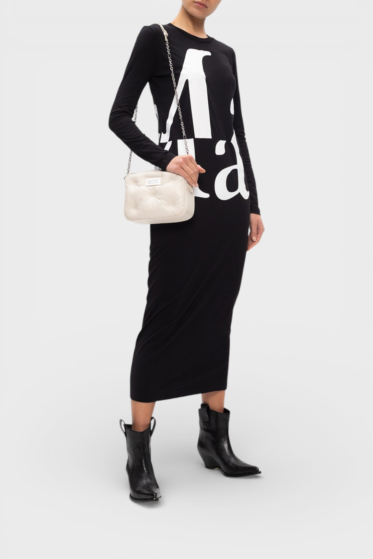 Maison Margiela MM1 Printed Dress Black