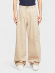 Palm Angels Wide Leg Cargo Trousers Beige