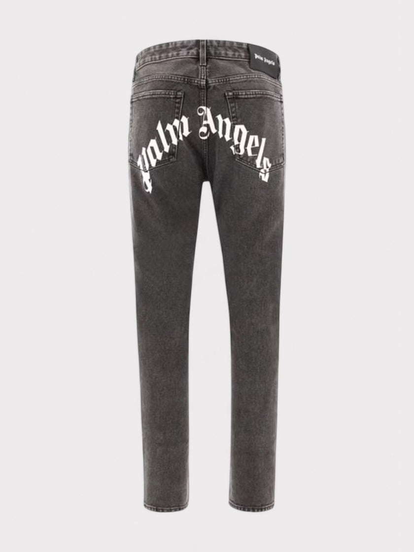 Logo Denim Straight Leg Jeans
