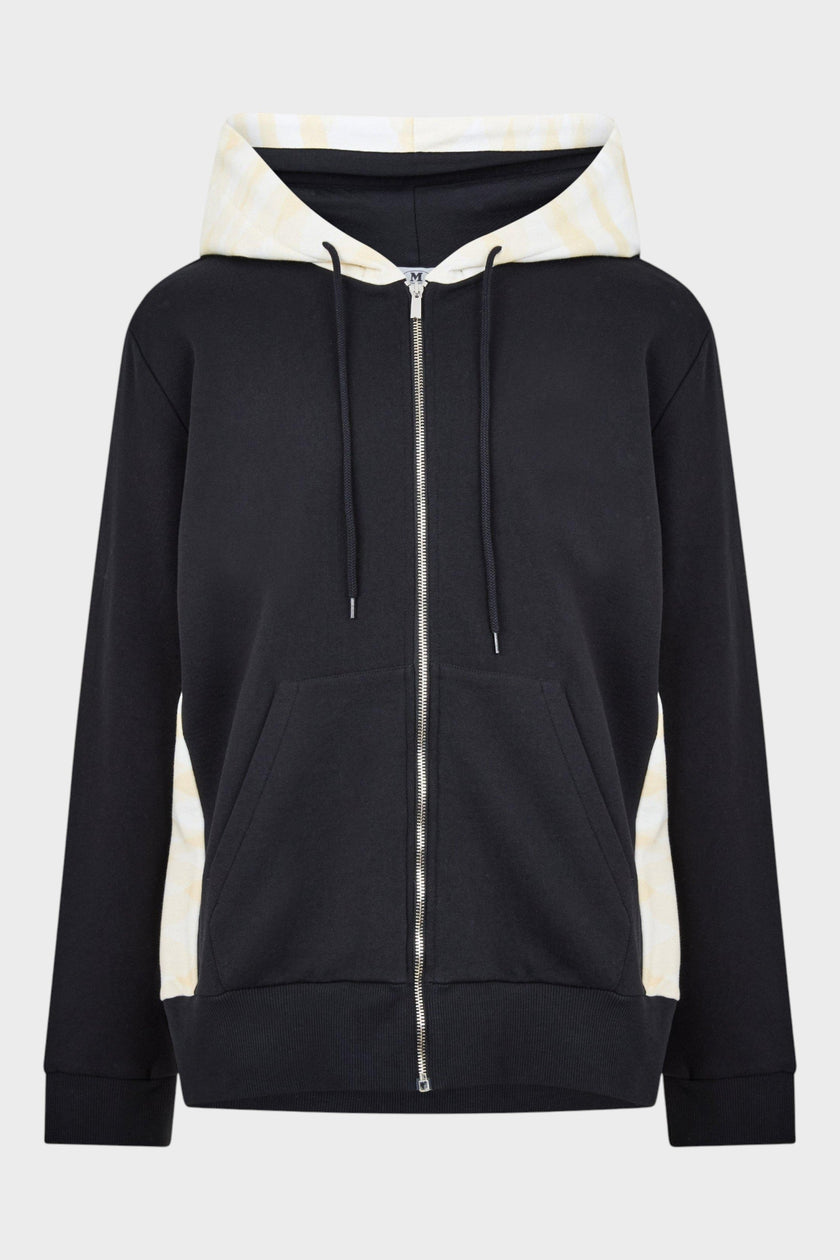 Missoni Hooded Zip Sweatshirt Black White