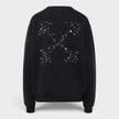 Bling Stars Arrow Regular Crewneck Black
