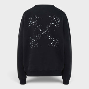 Bling Stars Arrow Regular Crewneck Black