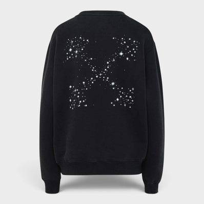 Bling Stars Arrow Regular Crewneck Black