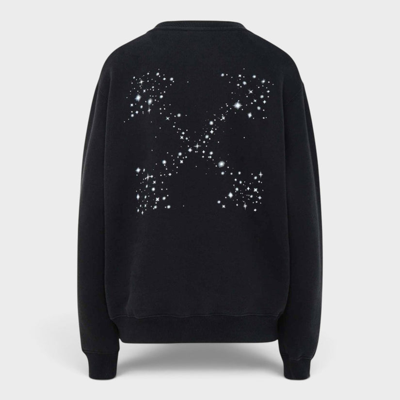 Bling Stars Arrow Regular Crewneck Black