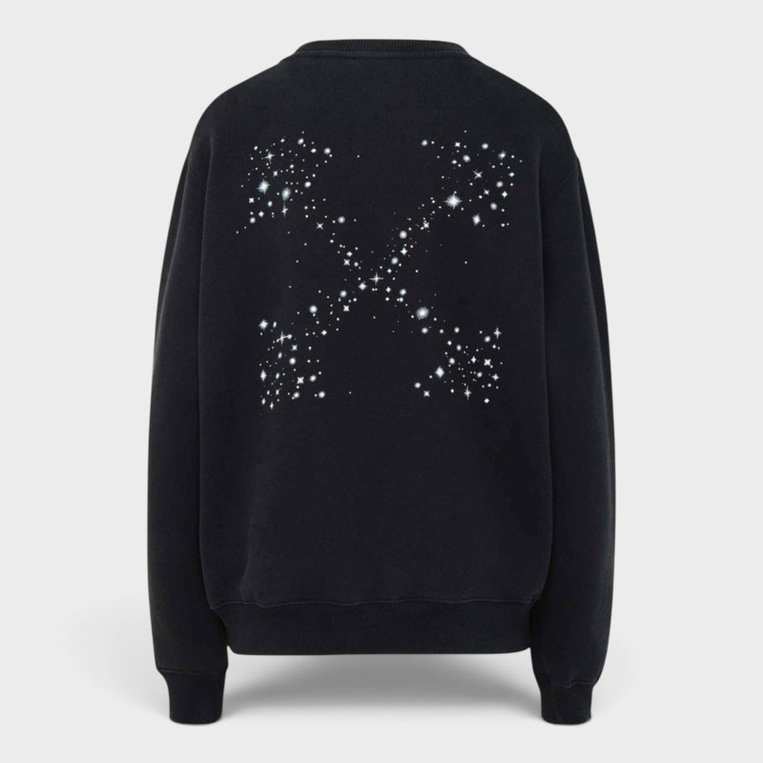 Bling Stars Arrow Regular Crewneck Black