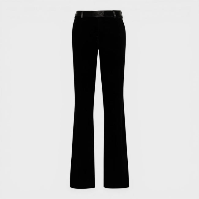 Velvet Tailored Trousers Black