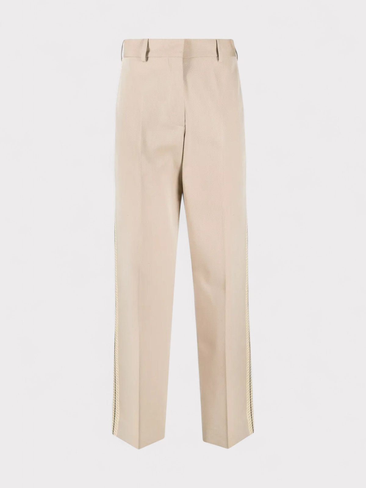 Tab Knit Pants Beige