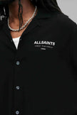 All Saints Underground Long Sleeve Relaxed Fit Shirt Black