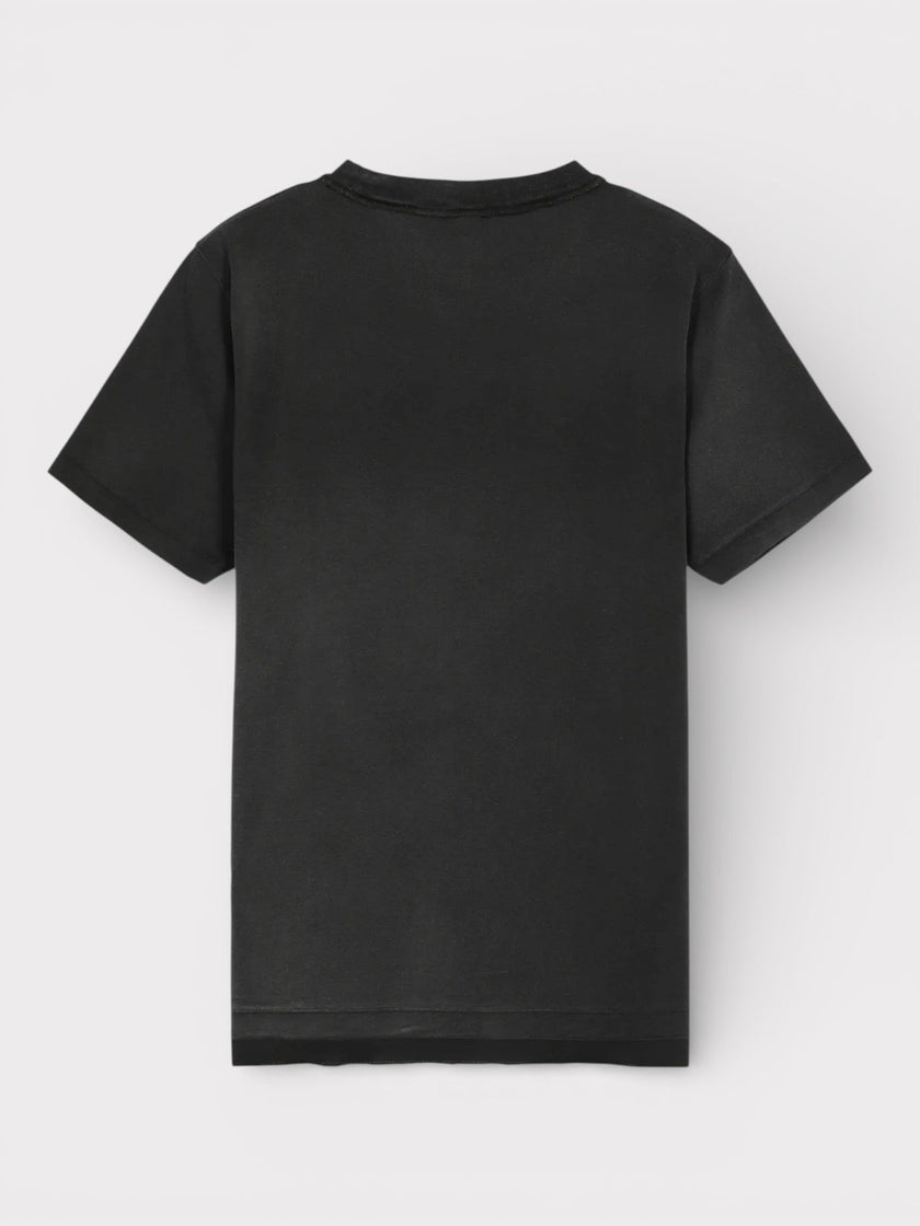 Off-White Wave Off Raw Slim Short Sleeve Tee Black