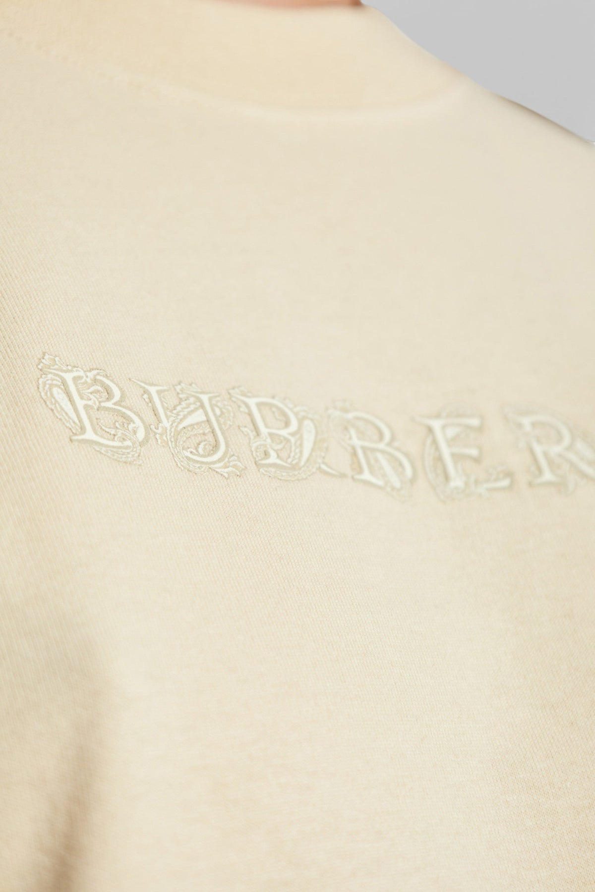Paisley Print Logo T Shirt Candle Beige