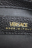 Versace Virtus Black Leather Long Wallet