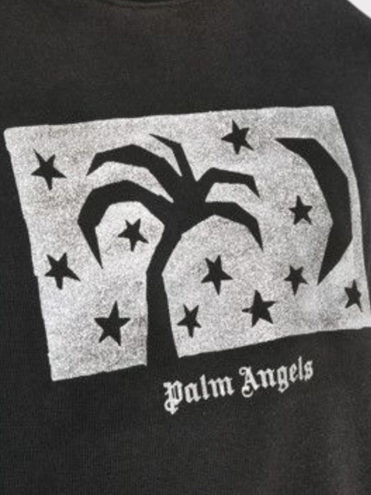 Palm Angels Glitered Nightsky Logo Crewneck Black