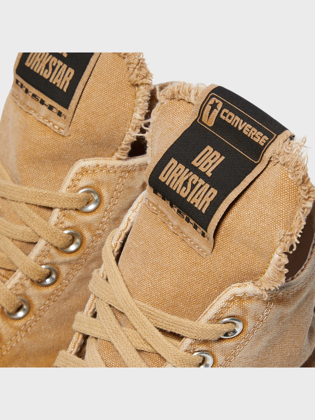 Rick Owens DRKSHDW DBL DRKSTAR Chuck 70 High Washed Canvas Brown