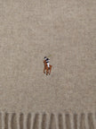 Polo Ralph Lauren Fringe Virgin Wool Scarf Oatmeal