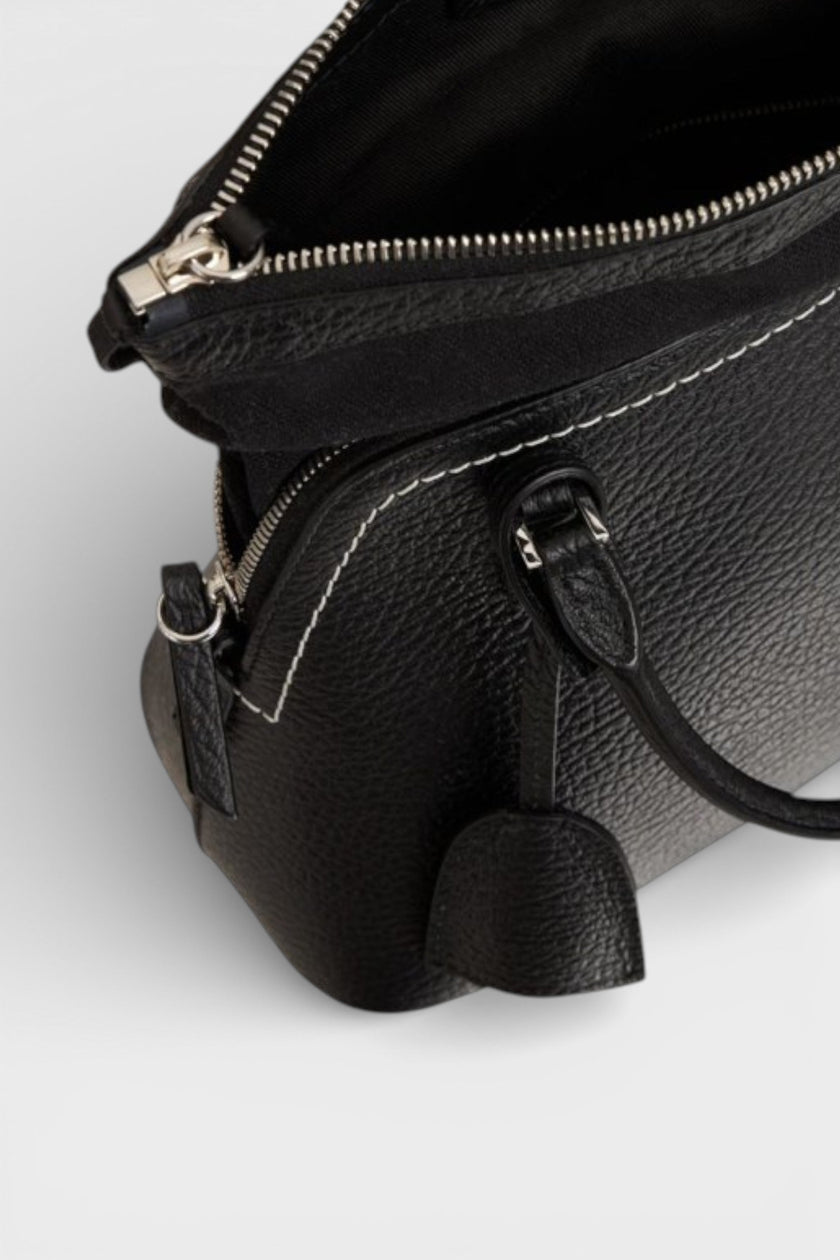 Maison Margiela Mini 5AC Grained Leather Top Handle Bag Black