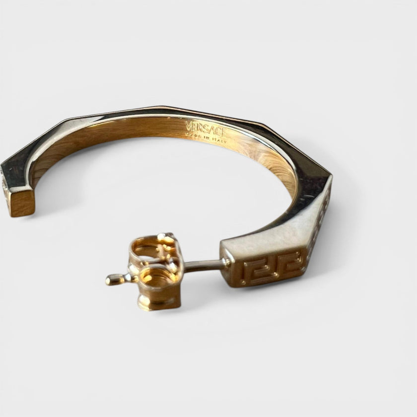 Hex Greca Earrings Gold