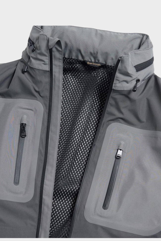 Chevin waterdichte regenanorak met verborgen capuchon grijs