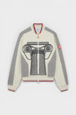 Embroidered Cashmere Terry Jacket White Column
