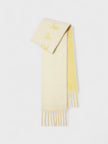 Burberry Logo Intarsia Reversible Scarf Alpaca Wool