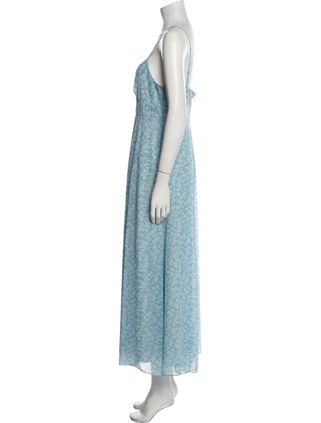 TVF for DVF Blue Floral Slip Dress