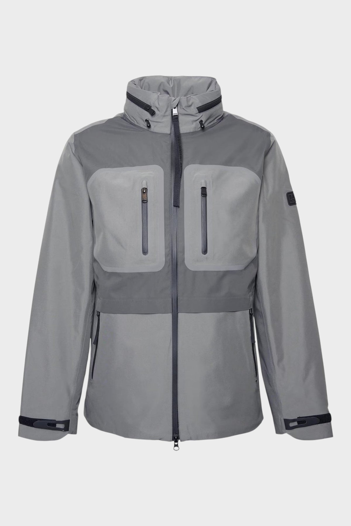 Chevin Waterproof Concealed Hood Rain Anorak Grey