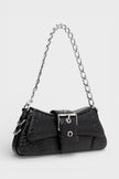Lindsay Leather Shoulder Bag Black