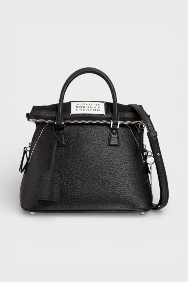 Maison Margiela Mini 5AC Grained Leather Top Handle Bag Black