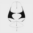 Mugler Star Cutout Bikini Top Black
