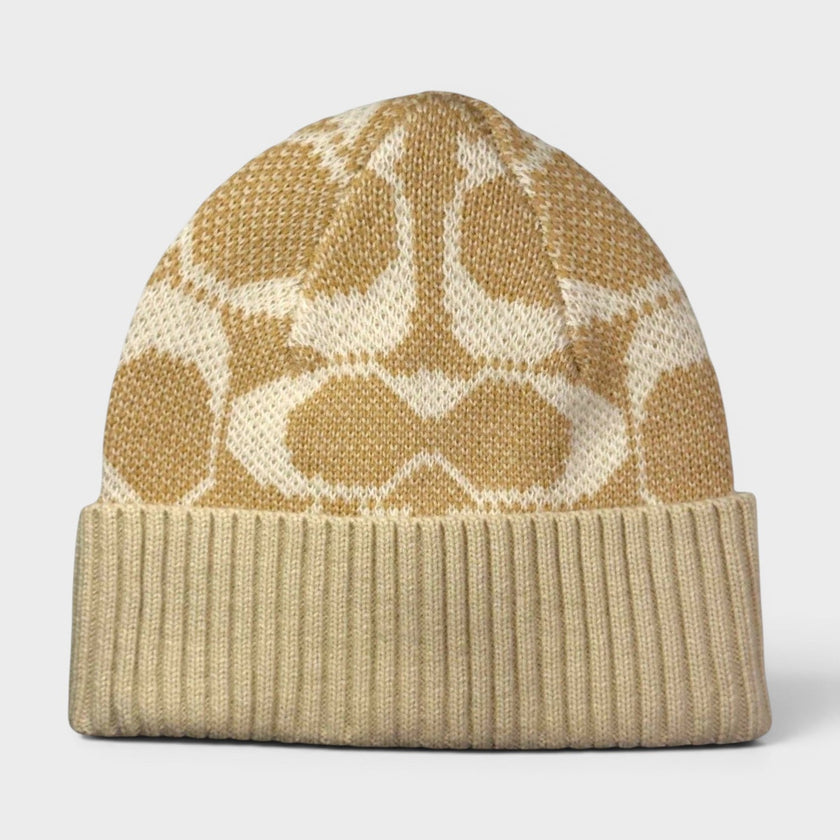 Signature Jumbo Beanie Camel Beige