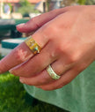 Anello Havana Luxe placcato in oro 18k
