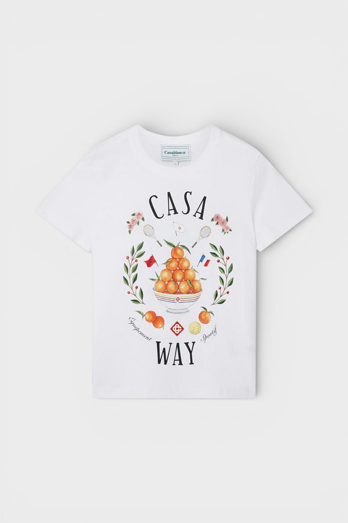 Printed Fitted T-Shirt Casa Way White