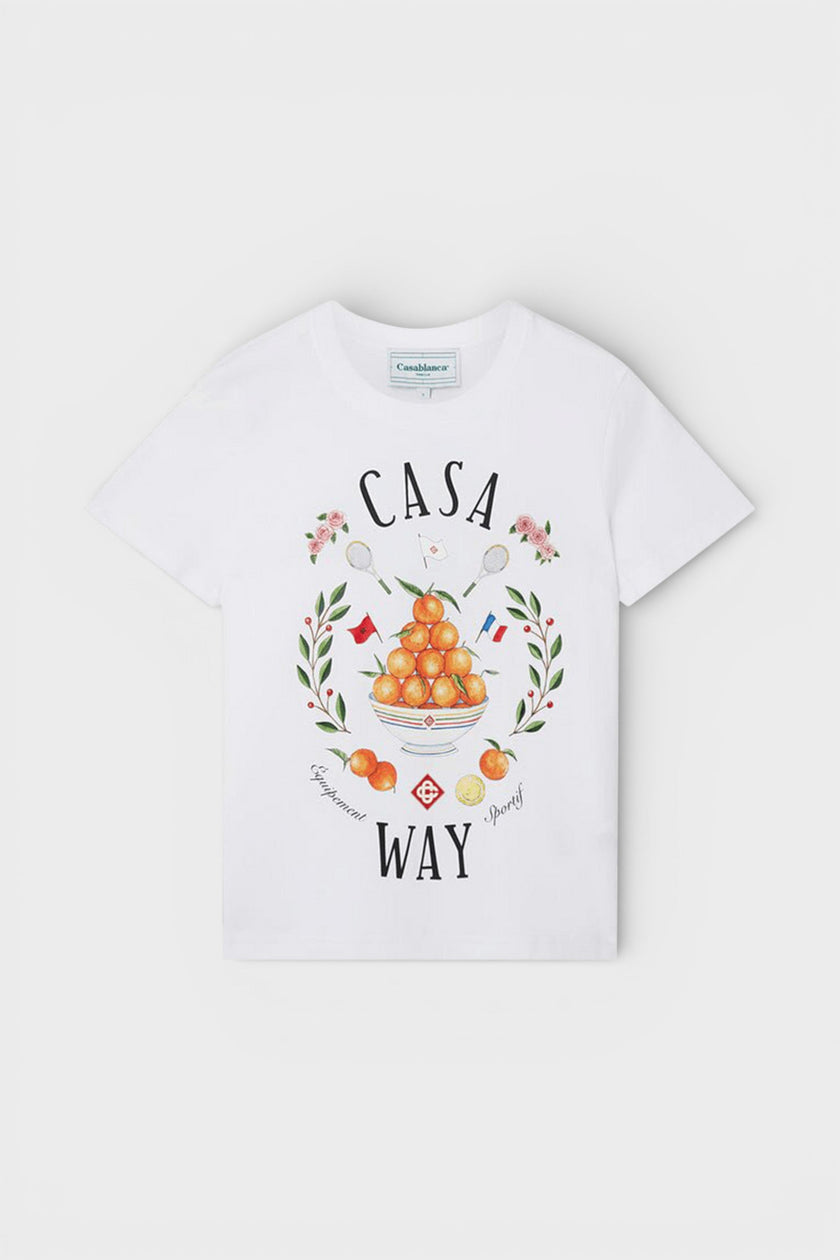 Printed Fitted T-Shirt Casa Way White