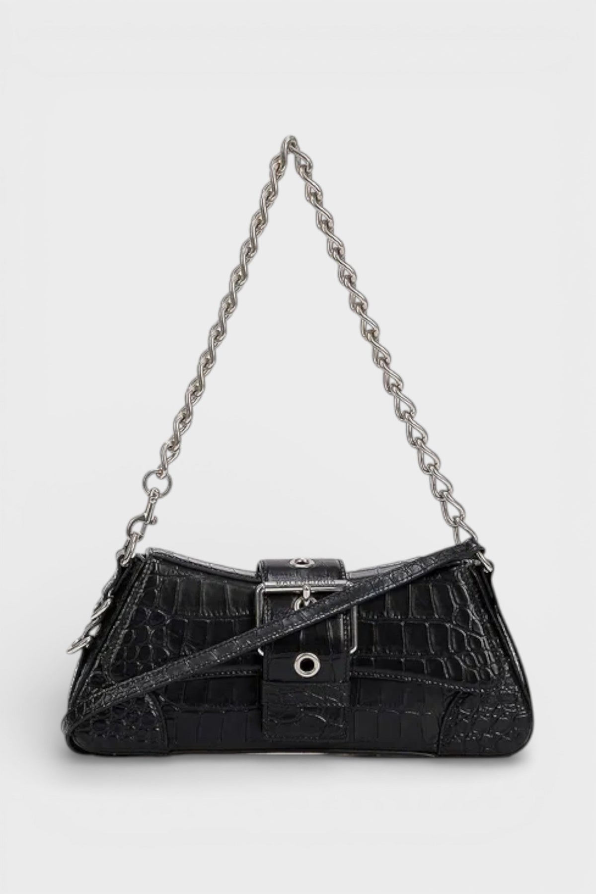 Lindsay Leather Shoulder Bag Black